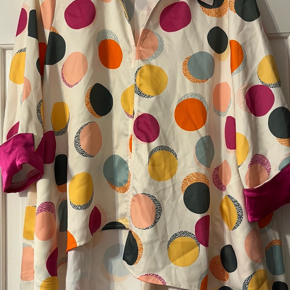 IC COLLECTION Pastel Polka Dot Blouse